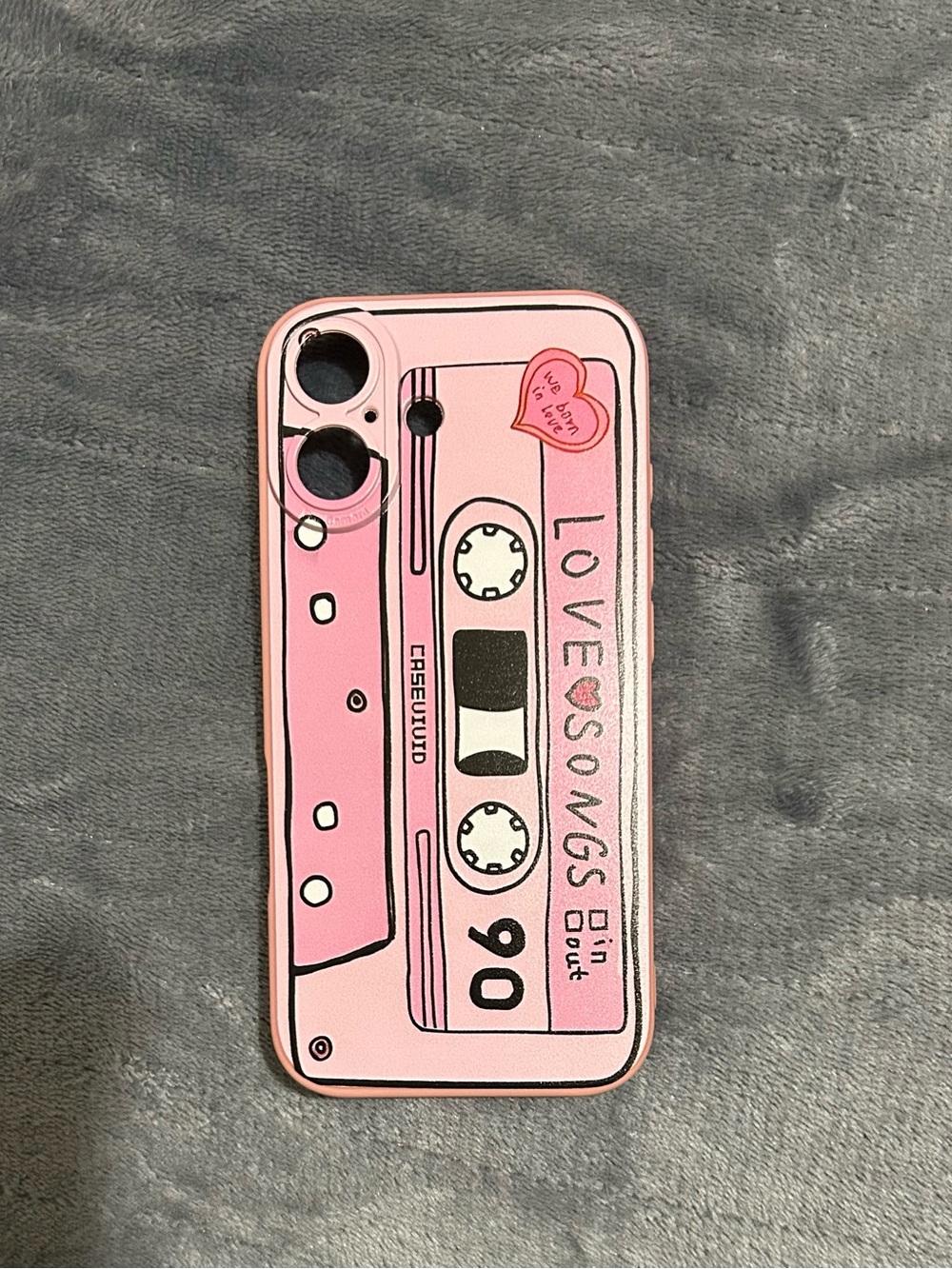 iPhone 17 Pink 'Love Songs' Cassette Phone Case -